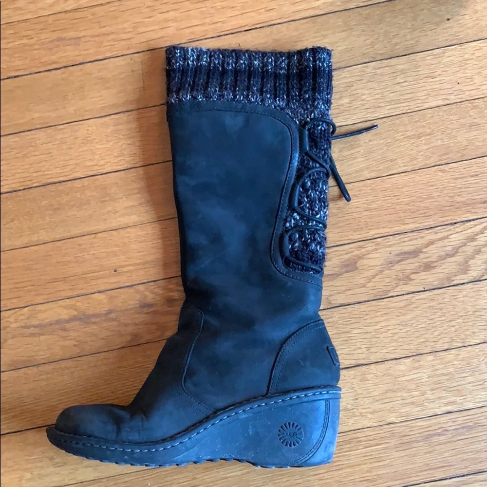 UGG black wool Boots 7.5